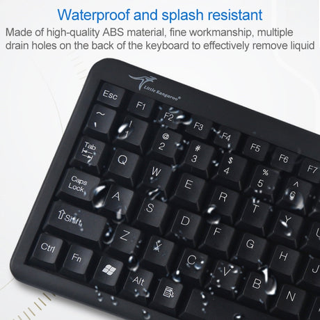 DS-8800 PS / 2 Interface Prevent Water Splashing Laser Engraving Character One-piece Wired Touchpad Keyboard - LYDARZ