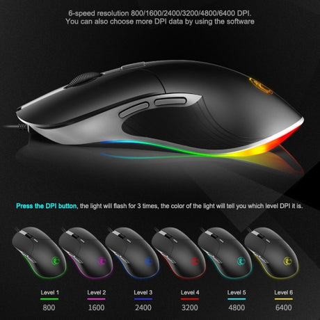 iMICE X6 Wired Mouse  6-button Colorful RGB Gaming Mouse, X6 - LYDARZ
