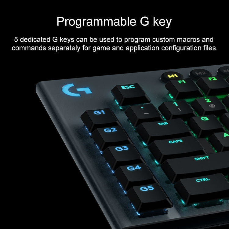 Teclado para juegos Logitech G813: teclado mecánico con cable RGB e interruptores lineales GL