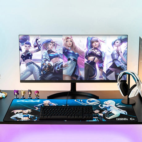 Logitech G840 KDA Gaming Keyboard Mouse Pad Table Mat, Size: 900x400x3mm - LYDARZ