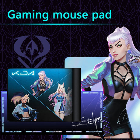 Logitech G840 KDA Gaming Keyboard Mouse Pad Table Mat, Size: 900x400x3mm - LYDARZ