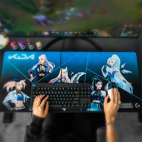 Logitech G840 KDA Gaming Keyboard Mouse Pad Table Mat, Size: 900x400x3mm - LYDARZ