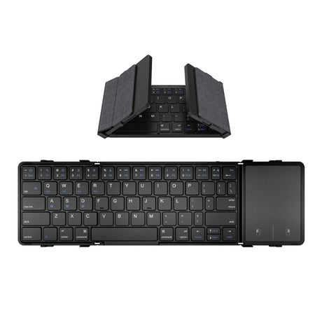 B1053 Leather Portable Tri-Fold Bluetooth Keyboard - LYDARZ