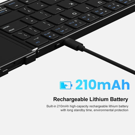B1053 Leather Portable Tri-Fold Bluetooth Keyboard - LYDARZ
