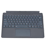 For Microsoft Surface Pro 8 Tablet Colorful Backlight Bluetooth Keyboard Leather Case with Pen Slot - LYDARZ
