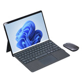 For Microsoft Surface Pro 8 Tablet Colorful Backlight Bluetooth Keyboard Leather Case with Pen Slot - LYDARZ