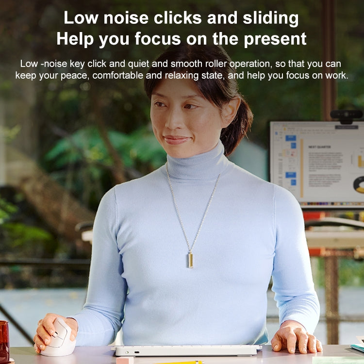 Logitech Lift Ergonomic Mouse - 1000DPI Wireless Bluetooth Dual Mode with 2.4GHz Connectivity