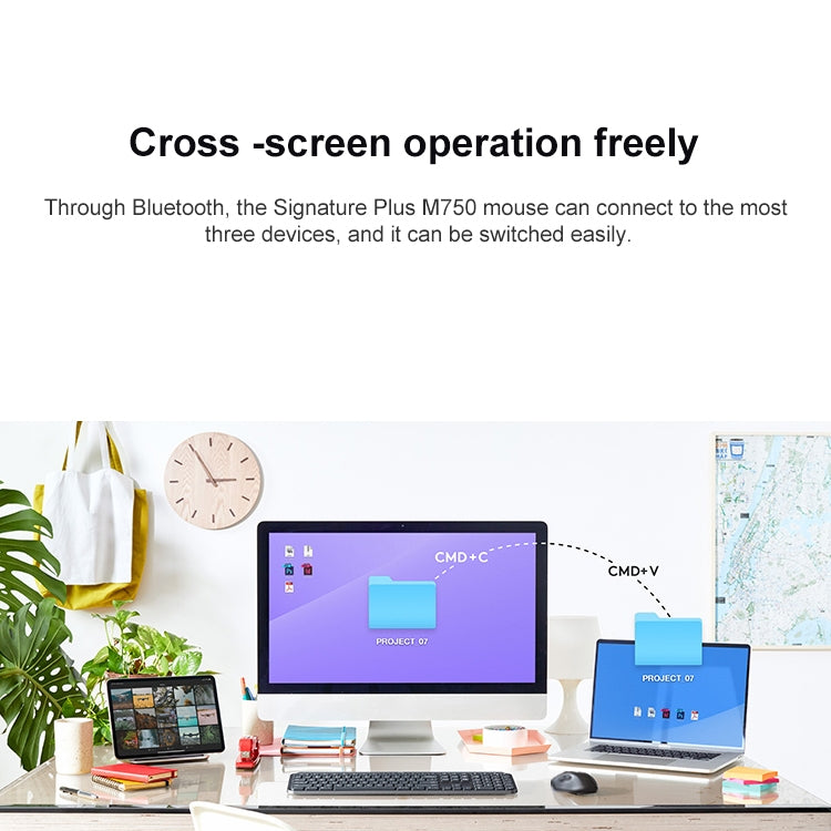 Logitech M750 Wireless Mouse - 2000DPI Dual Mode 2.4GHz Bluetooth Connectivity
