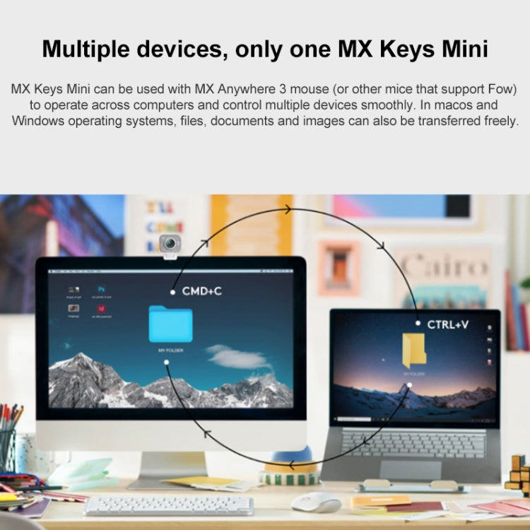 Miniteclado Logitech MX Keys: inalámbrico, Bluetooth, ultrafino, con retroiluminación inteligente