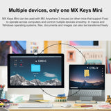 Miniteclado Logitech MX Keys: inalámbrico, Bluetooth, ultrafino, con retroiluminación inteligente