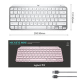 Miniteclado Logitech MX Keys: inalámbrico, Bluetooth, ultrafino, con retroiluminación inteligente