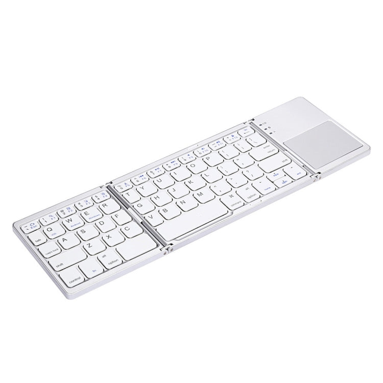 Teclado plegable inalámbrico Bluetooth B033: diseño plegable triple y recargable con 64 teclas para máxima portabilidad.