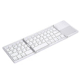 Teclado plegable inalámbrico Bluetooth B033: diseño plegable triple y recargable con 64 teclas para máxima portabilidad.