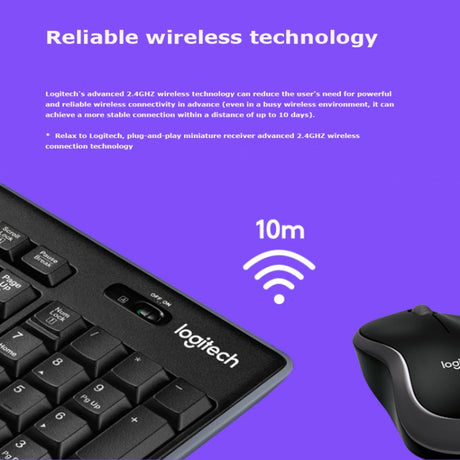 Logitech MK270 2.4GHz Wireless Keyboard + Mouse Set - LYDARZ