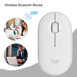 Logitech Pebble Cobblestone Shape Thin 3-keys 1000DPI Mute Wireless Bluetooth Optical Mouse