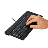 MC-818 Teclado de computadora ultrafino con cable, 82 teclas y panel táctil