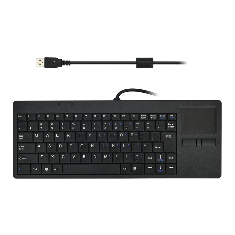 MC-818 Teclado de computadora ultrafino con cable, 82 teclas y panel táctil