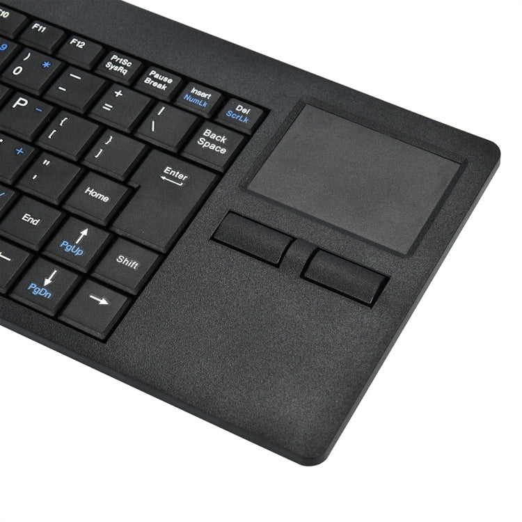 MC-818 Teclado de computadora ultrafino con cable, 82 teclas y panel táctil