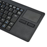 MC-818 Teclado de computadora ultrafino con cable, 82 teclas y panel táctil