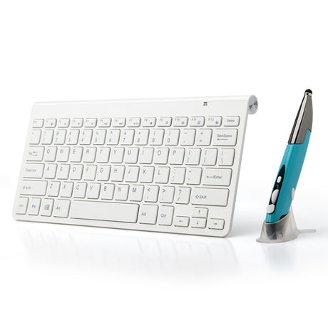 KM-909 2.4GHz Smart Stylus Pen Wireless Optical Mouse + Wireless Keyboard Set, Set White, Set Black - LYDARZ
