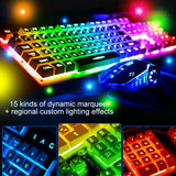 YINDIAO K002 RGB Gaming Keyboard and Mouse Set with Sound Control and Backlight, Includes Optical Silent Mouse and Headset