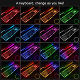 YINDIAO K002 RGB Gaming Keyboard and Mouse Set with Sound Control and Backlight, Includes Optical Silent Mouse and Headset