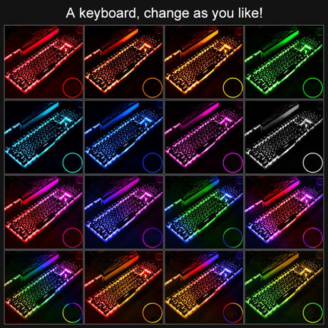 YINDIAO K002 USB Wired Mechanical Feel Sound Control RGB Backlight Keyboard + Optical Silent Mouse + Headset Set - LYDARZ