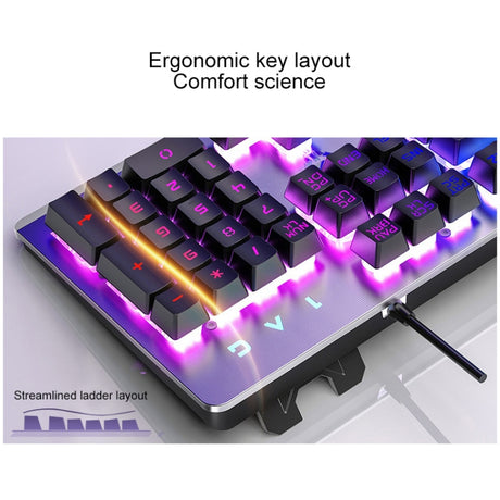 YINDIAO K002 USB Wired Mechanical Feel Sound Control RGB Backlight Keyboard + Optical Silent Mouse + Headset Set - LYDARZ