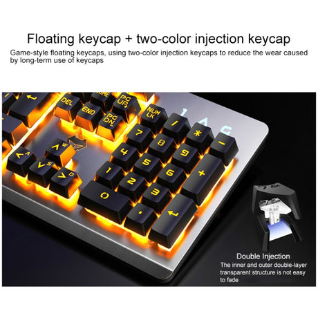 YINDIAO K002 USB Wired Mechanical Feel Sound Control RGB Backlight Keyboard + Optical Silent Mouse + Headset Set - LYDARZ