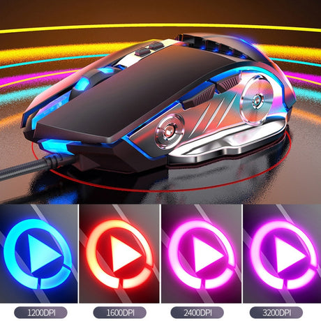 YINDIAO K002 USB Wired Mechanical Feel Sound Control RGB Backlight Keyboard + Optical Silent Mouse + Headset Set - LYDARZ