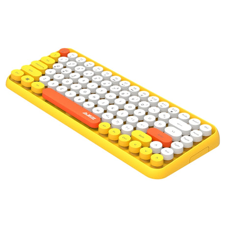 Ajazz 308I 84 Keys Tablet Mobile Phone Computer Household Office Bluetooth Keyboard, Yellow - LYDARZ