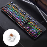 Teclado para juegos con galvanoplastia YINDIAO - Teclado mecánico con cable USB y luz punk mixta