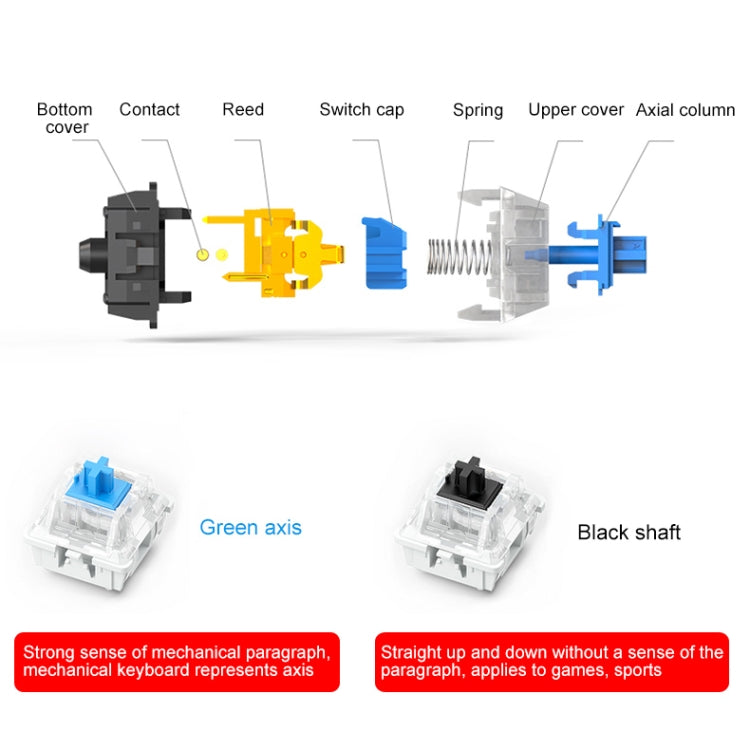 Teclado USB para juegos con iluminación mixta y galvanoplastia YINDIAO para una experiencia de juego mejorada