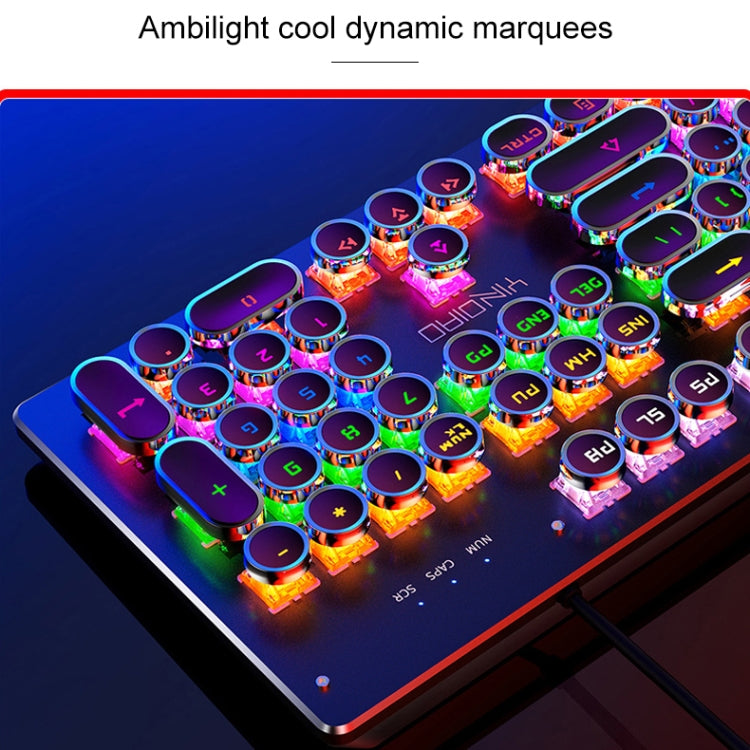 Teclado USB para juegos con iluminación mixta y galvanoplastia YINDIAO para una experiencia de juego mejorada