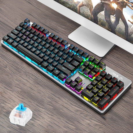 AULA S2016 104-keys Square Key Cap Mixing Light Mechanical Wired USB Gaming Keyboard - LYDARZ