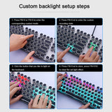 AULA S2016 104-keys Square Key Cap Mixing Light Mechanical Wired USB Gaming Keyboard