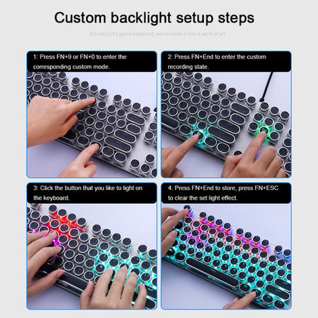 AULA S2016 104-keys Square Key Cap Mixing Light Mechanical Wired USB Gaming Keyboard - LYDARZ