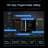 Teclado mecánico para juegos AULA F2088: 108 teclas con cable USB, botones metálicos y de luz.
