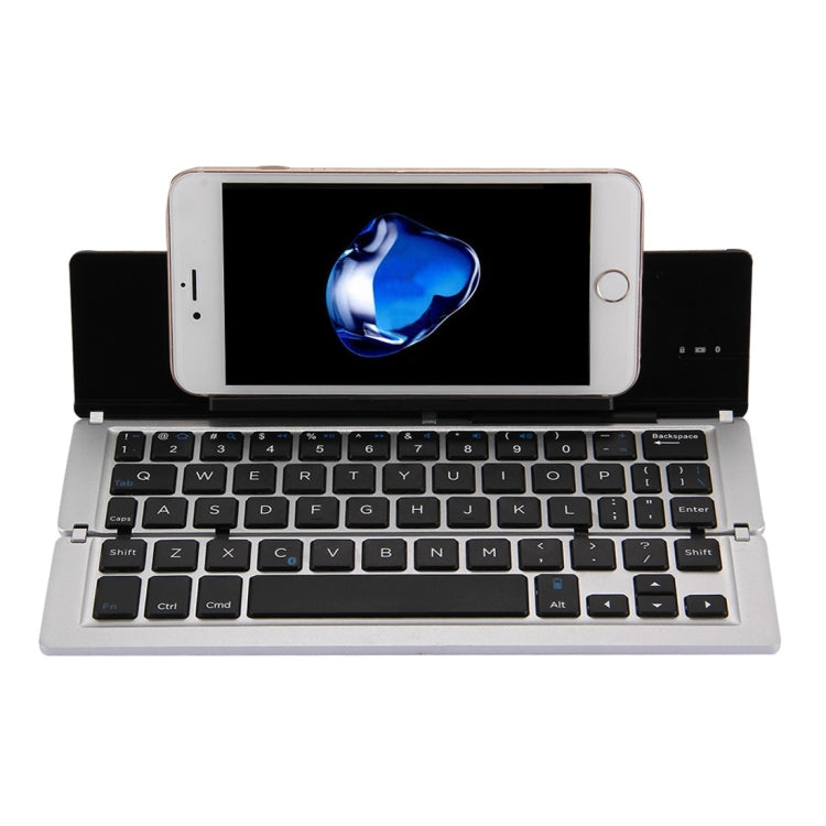 Teclado inalámbrico Bluetooth ultrafino F18 - Recargable, plegable, 58 teclas con soporte