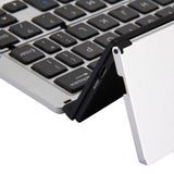 Teclado inalámbrico Bluetooth ultrafino F18 - Recargable, plegable, 58 teclas con soporte