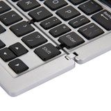 Teclado inalámbrico Bluetooth ultrafino F18 - Recargable, plegable, 58 teclas con soporte