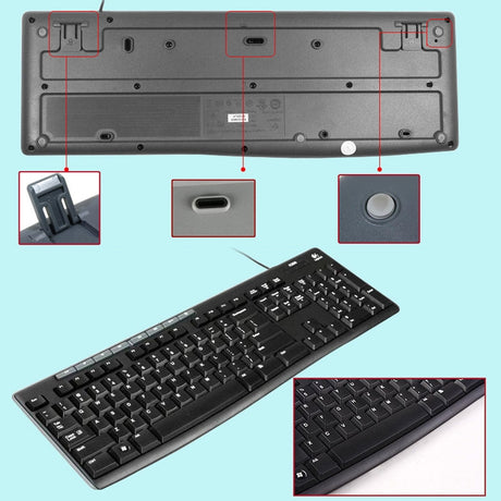 Logitech MK200 Wired Keyboard Mouse Set - LYDARZ