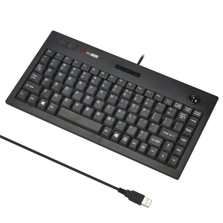 Teclado MC Saite MC-9712: teclado multimedia con cable de 88 teclas y trackball para Windows