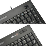 Teclado MC Saite MC-9712: teclado multimedia con cable de 88 teclas y trackball para Windows