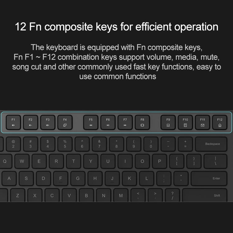Original Xiaomi 2.4GHz Wireless Keyboard + Mouse Set for Notebook Desktop Laptop - LYDARZ