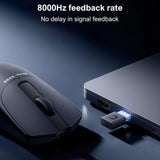 Ratón para juegos Xiaomi X1 - Inalámbrico con cable 2.4G, 8000Hz, 26000 DPI con microinterruptores TTC