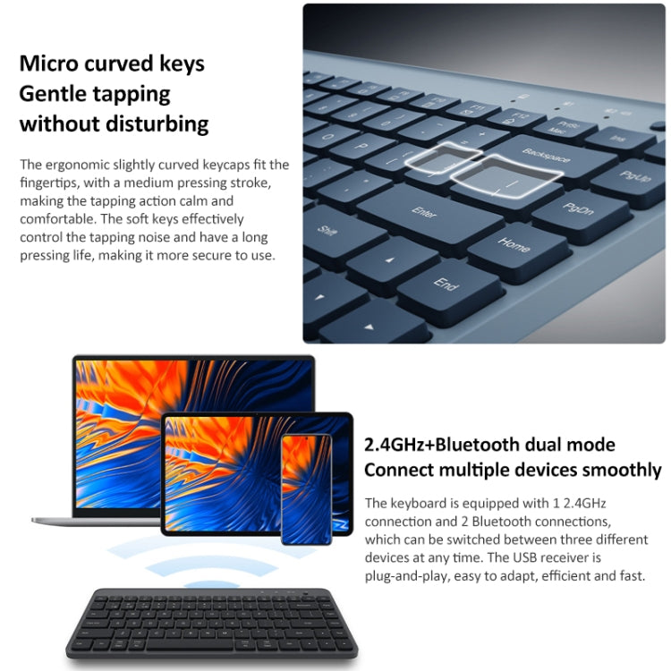 Teclado portátil Xiaomi de modo dual - Original Xiaomi XMBXJP01YM, diseño portátil de 85 teclas