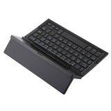 Teclado Bluetooth ultrafino GK608: plegable, con soporte integrado, compatible con Android, iOS y Windows.