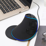 DELUX M618 Plus Wired Blue Version Optical Mouse Ergonomic Vertical Mouse - LYDARZ