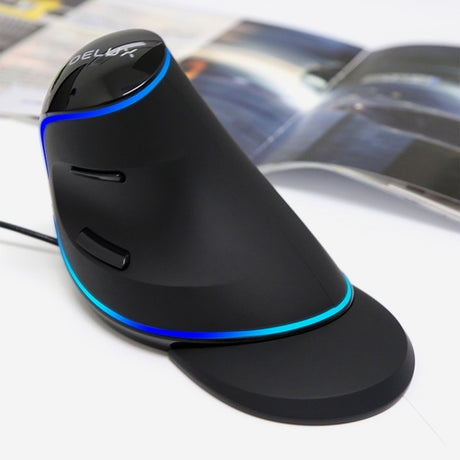 DELUX M618 Plus Wired Blue Version Optical Mouse Ergonomic Vertical Mouse - LYDARZ